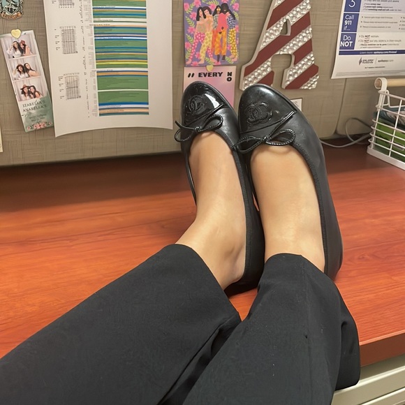 SOLD❌Chanel Black Ballet Flats - Picture 14 of 15